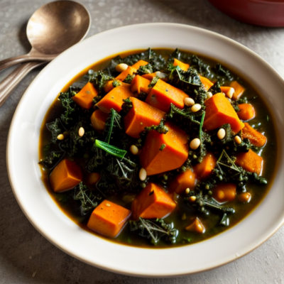 African Kale and Sweet Potato Stew - A Delicious and Versatile Vegan Meal Inspired by Nigerian Cuisine!
