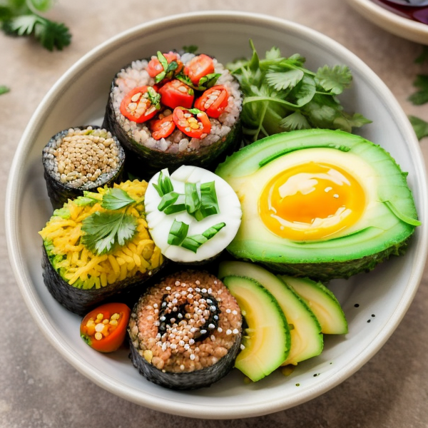 Brazilian Superfood Sushi Bowls (with optional spice) – Kid-friendly, Whole-Foods Plant-Based, Budget-Friendly, Gluten-free, Raw, Seasonal, Vegan, High-protein, Low-carb, Zero-Waste