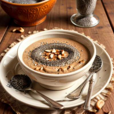 Creamy African Peanut Soup (with Chia Seeds)