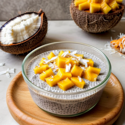 Creamy Chia Pudding with Mango and Coconut - A Tropical Twist on Brazilian Favourites!