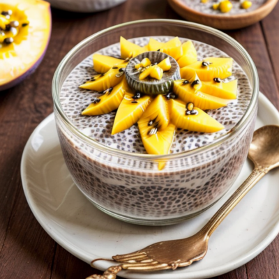 Creamy Chia Pudding with Mango and Passionfruit - A Delicious and Versatile Vegan Dessert!