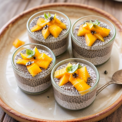 Creamy Chia Seed Pudding with Mango and Passionfruit - A Vegan Delight Inspired by Peruvian Cuisine