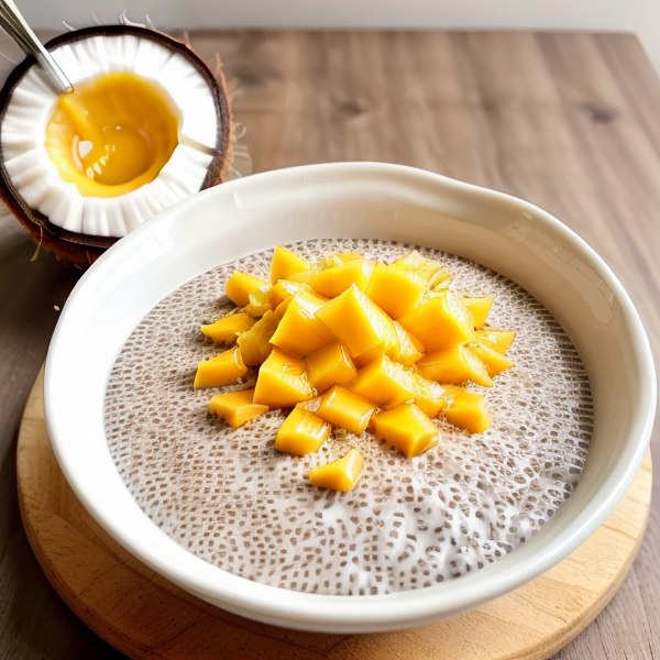 Creamy Coconut Chia Pudding with Mango and Passionfruit – A Vegan, Gluten-Free, High-Protein, and Gut Healthy Dessert from Thailand!