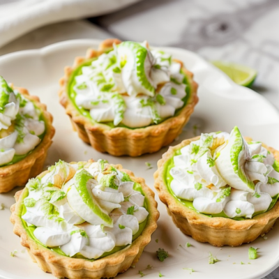 Creamy Coconut Lime Tartlets - A Vegan Twist on Key Lime Pie! (Gluten-Free, High-Protein, Low-Carb)