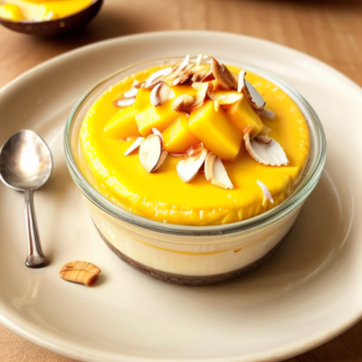 Creamy Coconut Mango Pudding (A Vegan Thai Inspired Dessert)