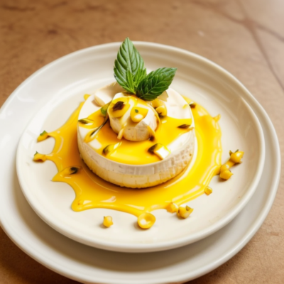 Creamy Coconut Tofu Mousse with Passion Fruit Sauce - A Delicious Vegan Treat from Thailand
