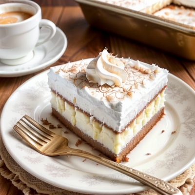 Creamy Coconut Tres Leches Cake (vegan) - A decadent, dairy-free spin on the traditional Mexican dessert!