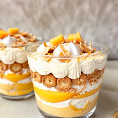 Creamy Mango Coconut Pudding Parfaits (Vegan, Gluten-Free, High-Protein, Kid-Friendly)
