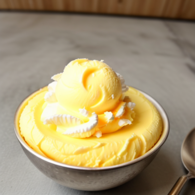 Creamy Mango Coconut Sorbet - A Fusion of Indian and Caribbean Flavors