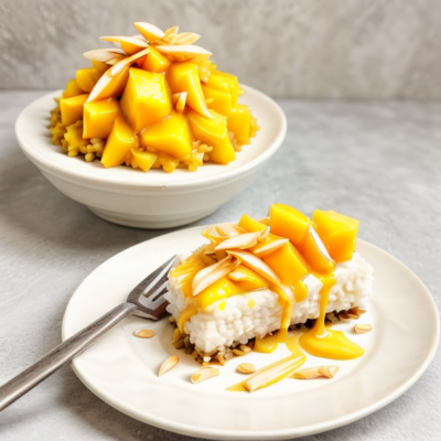 Creamy Mango Sticky Rice - A Delicious Thai Inspired Vegan Dessert