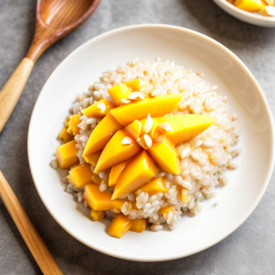Creamy Mango Sticky Rice - A Delightful Vegan Thai Inspired Dessert