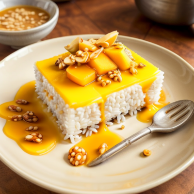 Creamy Mango Sticky Rice (Cha Kern Kaeng Khae) - A Thai Classic Reinvented as a Delicious Vegan Dessert!