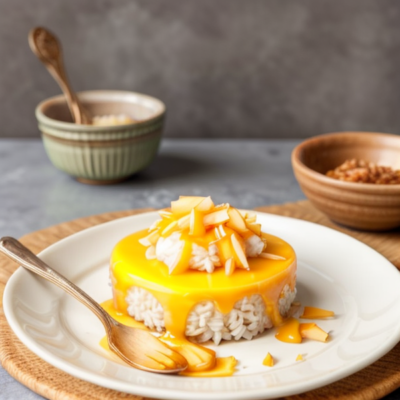 Creamy Mango Sticky Rice Inspired Pudding