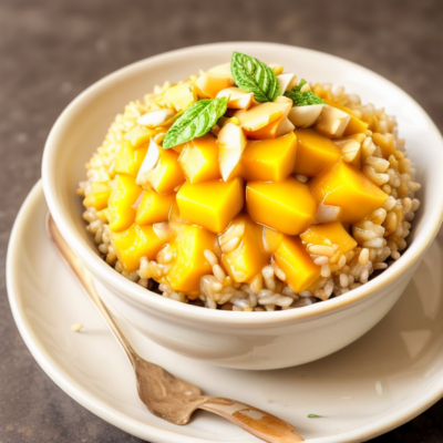 Creamy Mango Sticky Rice (Vegan, Gluten-Free, High-Protein)