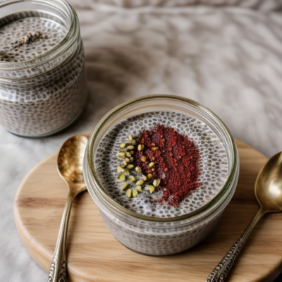 Exotic African-Inspired Vegan Chia Pudding - Budget-Friendly, Fermented, Gluten-free, Grain-free, High-fiber, Kid-friendly, Low-carb, No Oil, Quick & Easy, Raw, Seasonal, Soy-free, Spicy, Superfoods, Vegan, Whole-Foods Plant-Based, Zero Waste
