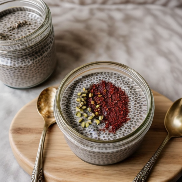Exotic African-Inspired Vegan Chia Pudding – Budget-Friendly, Fermented, Gluten-free, Grain-free, High-fiber, Kid-friendly, Low-carb, No Oil, Quick & Easy, Raw, Seasonal, Soy-free, Spicy, Superfoods, Vegan, Whole-Foods Plant-Based, Zero Waste