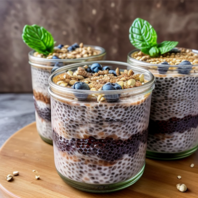 Exotic African Night Market Chia Pudding Parfait - Gluten-free, High-protein, Raw, Kid-friendly, Seasonal, Soy-free, Whole food plant-based (WFPB)