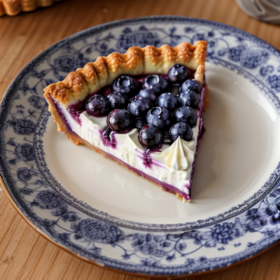 Exotic Blueberry Cream Cheese Tart - A Melody of Flavors from Around the World