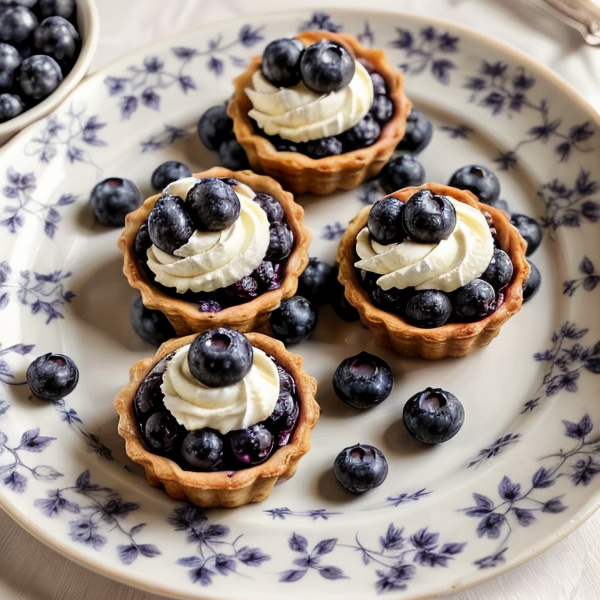 Exotic Blueberry Cream Tartlets – A Vegan Twist on French Pastry Inspired by Nordic Simplicity