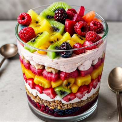 Exotic Fruit Rainbow Parfait - A Vibrant and Delicious Vegan Dessert Inspired by 36 Cuisines!