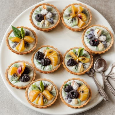 Exotic Fruit Tartlets with Coconut Cream and Chia Seeds - A Delightful Vegan Dessert Inspired by 36 Cuisines!