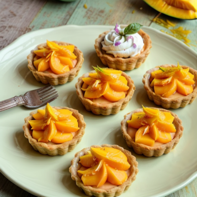 Exotic Fusion Mango Tartlets - A Colorful and Delicious Vegan Dessert Inspired by 36 Cuisines