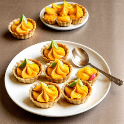 Exotic Fusion Mango Tartlets - A Vibrant Vegan Dessert Inspired by 36 Cuisines!