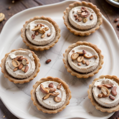 Exotic Indian Spiced Cashew Cream Tartlets (Easy, Kid-Friendly, Gluten-Free, Oil-Free, High-Protein, Low-Carb, Seasonal, Soy-Free)