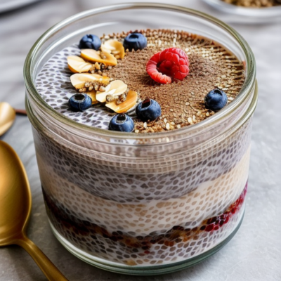 Exotic Indian Spiced Chia Pudding Parfait (Vegan, Gluten-Free, High-Protein, Low Carb)
