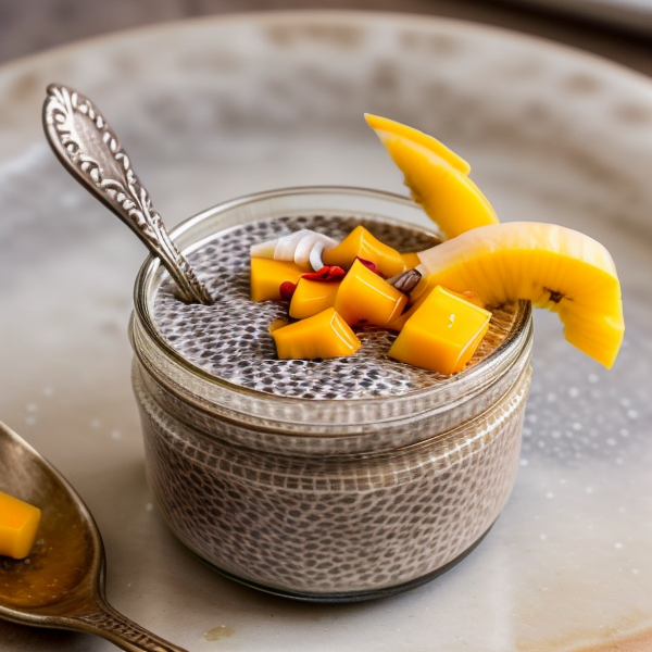 Exotic Indian Spiced Chia Pudding with Coconut Mango Coulis – A Budget-Friendly, Fermented, Gluten-Free, Grain-Free, High-Protein, Kid-Friendly, Low-Carb, Oil-Free, Raw, Seasonal, Soy-Free, Spicy, Superfoods, Vegan, Whole Foods Plant-Based Zero Waste Recipe!