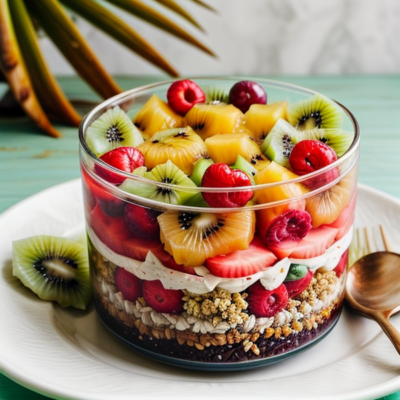 Exotic Island Dreams - A Vegan Tropical Fruit Parfait Inspired by 36 Cuisines