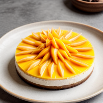 Exotic Mango Sticky Rice Inspired Raw Vegan Cheesecake
