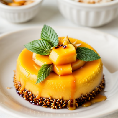 Exotic Mango Sticky Rice Inspired Vegan Dessert