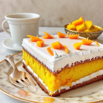 Exotic Mango and Turmeric Tres Leches Cake