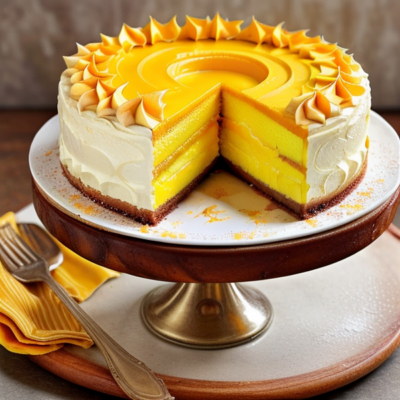 Exotic Mango and Turmeric Tres Leches Cake - A Spirited Twist on Tradition