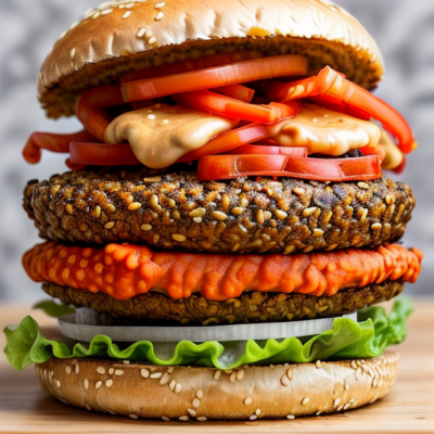 Korean BBQ Lentil Burgers with Kimchi Aioli (Budget-Friendly, Fermented, Gluten-Free, Grain-Free, High-Fiber, Kid-Friendly, Low-Carb, Nut-Free, Oil-Free, Quick & Easy, Raw, Seasonal, Soy-Free, Spicy, Superfoods, Vegan, Whole Foods Plant-Based)