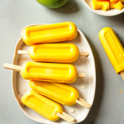 Mango Lassi Popsicles - A Spicy Indian Inspired Vegan Treat
