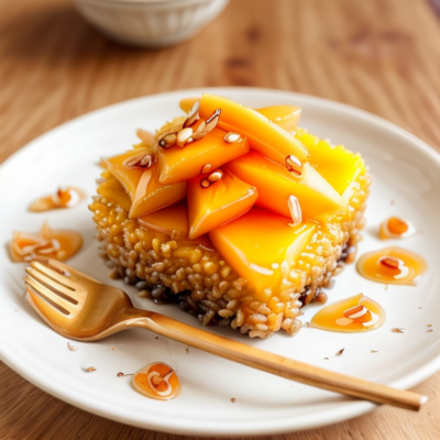 Mango Sticky Rice - A Sweet and Savory Vegan Dessert Inspired by Thai Cuisine