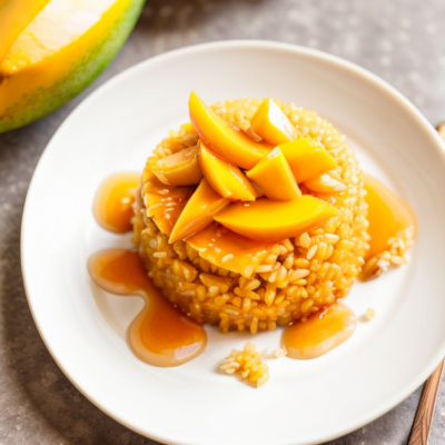 Mango Sticky Rice - A Sweet and Savory Vegan Thai Inspired Dessert