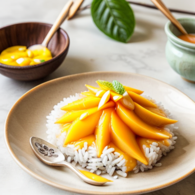 Mango Sticky Rice - A Vibrant and Refreshing Thai Inspired Vegan Dessert