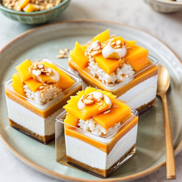 Mango Sticky Rice Dream Parfait – A Vibrant Thai Inspired Vegan Dessert