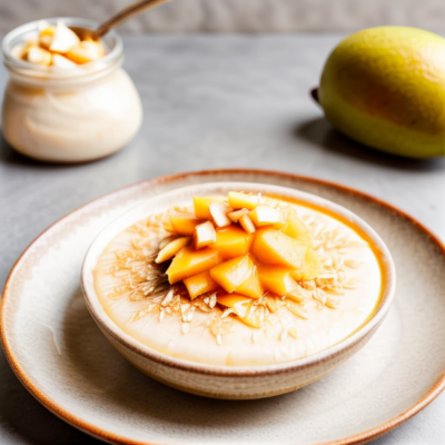 Mango Sticky Rice Inspired Vegan Coconut Pudding (Gluten-Free, Kid-Friendly)