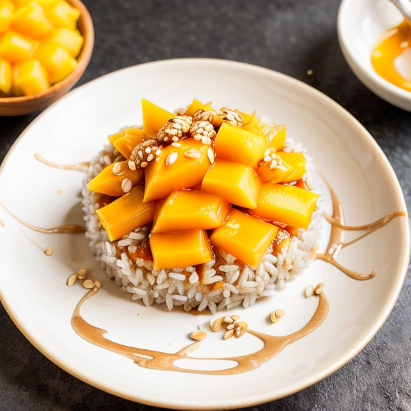 Mango Sticky Rice (Vegan, Gluten-Free, High-Protein) – A Thai Inspired Dessert