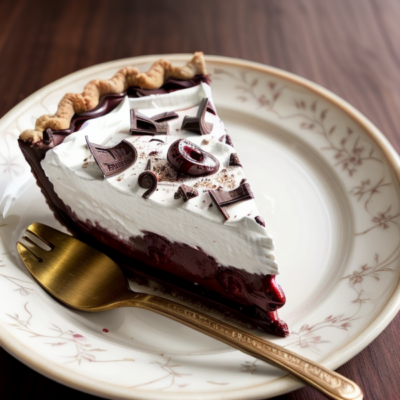 Rich Chocolate Cherry Coconut Cream Pie - A Delicious Vegan Treat Inspired by Japanese Matcha Tea Ceremony