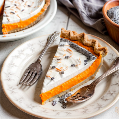 Vegan Creamy Coconut Sweet Potato Pie with Chia Seeds - A Delicious Twist on a Classic!
