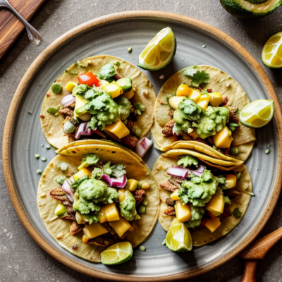 149-Inspired Vegetarian Tacos with Creamy Avocado Mango Salsa