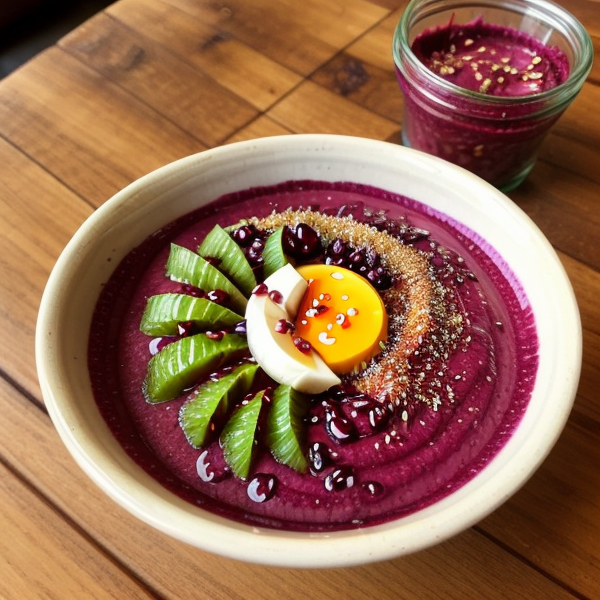 Acai Bowl with Guava Puree – A Delightful Vegetarian Treat from Brazil!