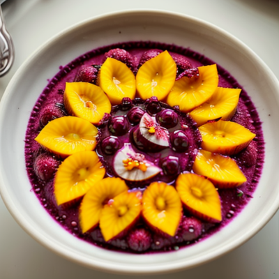 Acai Bowl with Guava Puree - A Delightful and Healthy Vegetarian Treat from Brazil!
