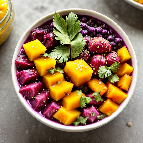 Acai Bowl with Guava Puree and Mango Salsa – A Delicious and Healthy Vegetarian Drink Recipe Inspired by Brazilian Cuisine