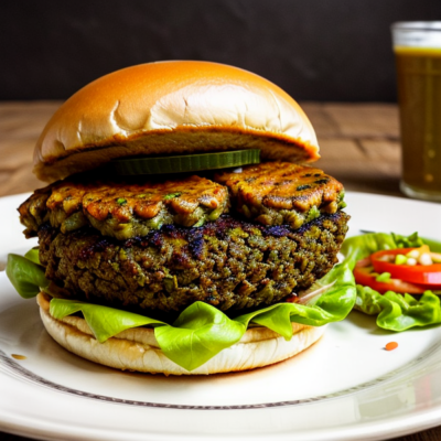African Pea Protein Burger - A Flavorful and Satisfying Vegetarian Meal from Ghana!